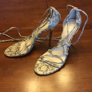 ALDO LACE-UP PYTHON PRINT 4.25” STILETTO